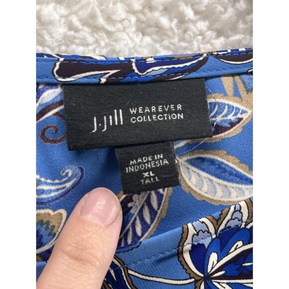 J.Jill Wearever Collection XLT Floral Tunic Polyester Floral Lightweight Blouse - Picture 4 of 10